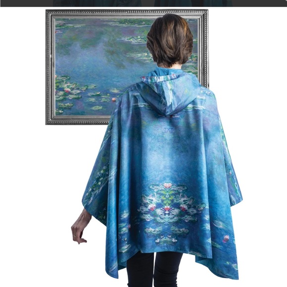Raincaper, Monet "Water Lillies" design Rain Poncho - Picture 5 of 10
